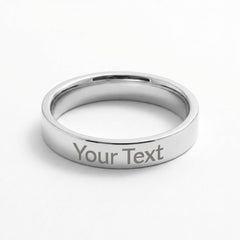 Classic ring with custom engraving; simple, elegant and meaningful