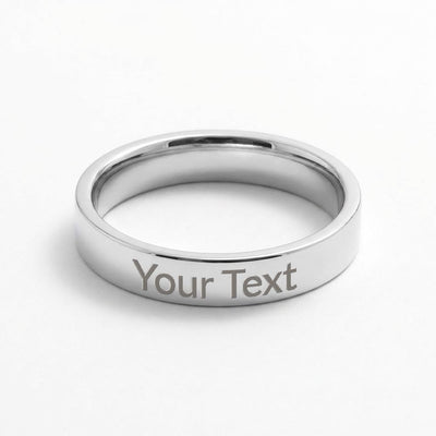 Classic ring with custom engraving; simple, elegant and meaningful