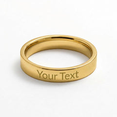 Classic ring with custom engraving; simple, elegant and meaningful