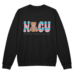 The loved nursery blanket incorporated into a NICU sweatshirt